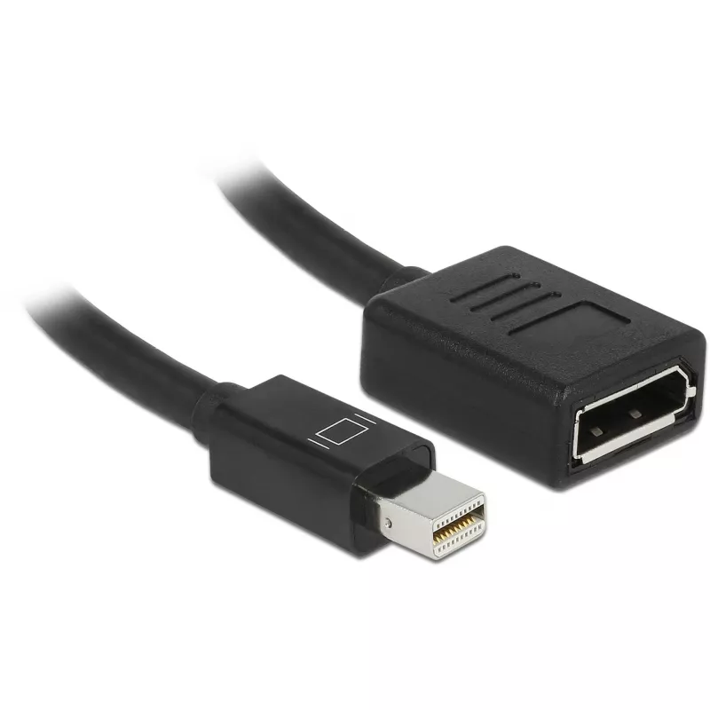 DisplayPort kabelis DeLOCK 65554 Mini DisplayPort 0,21 m melns