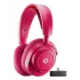 Austiņas STEELSERIES Arctis Nova 7X Wireless Gen 2 — Bezvadu Bluetooth, apļveida, galvas saite, 20–20000 Hz, 325 g, fuksīna