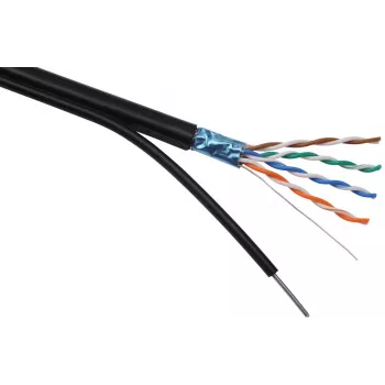 Tīkla kabelis Solarix SXKD-5E-FTP-PE-SAM RJ45 CAT5E 305m Melns