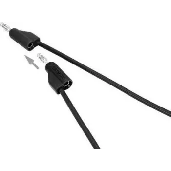 VOLTCRAFT Test Lead [Spraudnis 4 mm - Spraudnis 4 mm] 0.5 m Melns MSB-300 (MSB-300-0.5-SW)