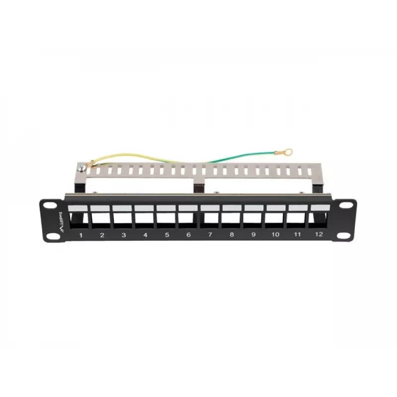 Komutācijas panelis LANBERG PPKS-9212-B 12-portu 1U 10 collu FTP