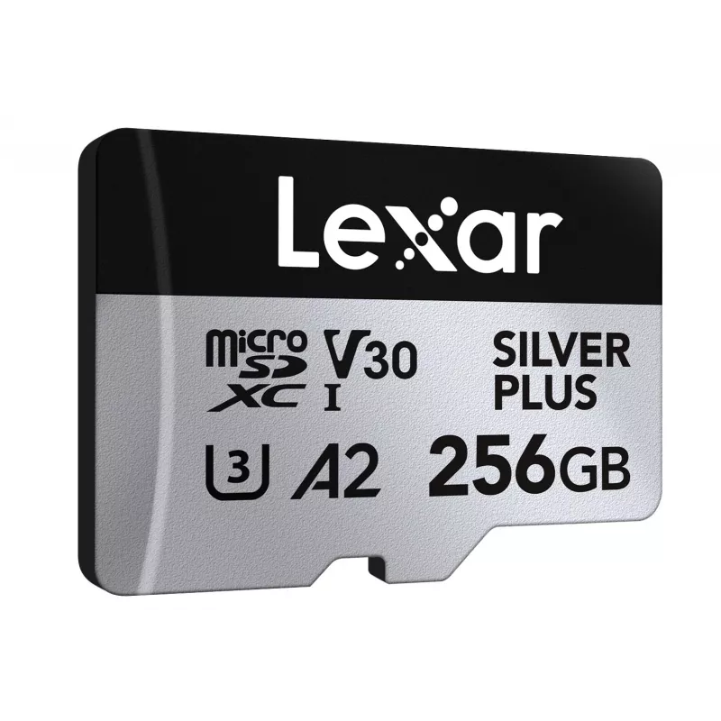 Atmiņas karte microSD 256GB C10 A2 U3 V30 205/150MB/s Silver Plus