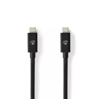 Nedis 2m USB-C kabelis 4.0 Gen2x2, 240W, 20 Gbps (CCGB66020BK20)