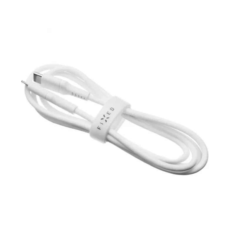 USB-C uz USB-C fiksēts kabelis FIXED FIXDLS-CC2-WH, 2 m, 60 W