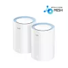 Tīkla sieta sistēma Cudy M1200 2-pack — divjoslu Wi‑Fi 5 (300/867 Mb/s), 2 vienības, 1 LAN ports, atbalsta 100 ierīces