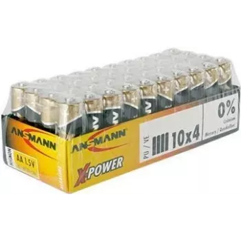 AA baterija ANSMANN 5015681-888 1,5V 40 gab. iepakojums — standarta sārma elementi