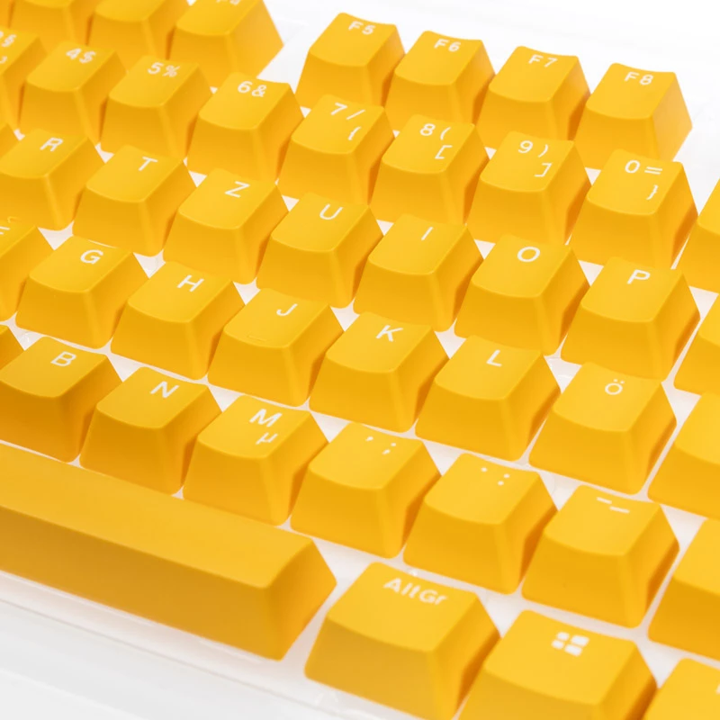 Taustiņu vāciņu komplekts Ducky DKSA109-DEPDYDYYWO1 dzeltens PBT dubultās izliešanas DE izkārtojums 109 taustiņi