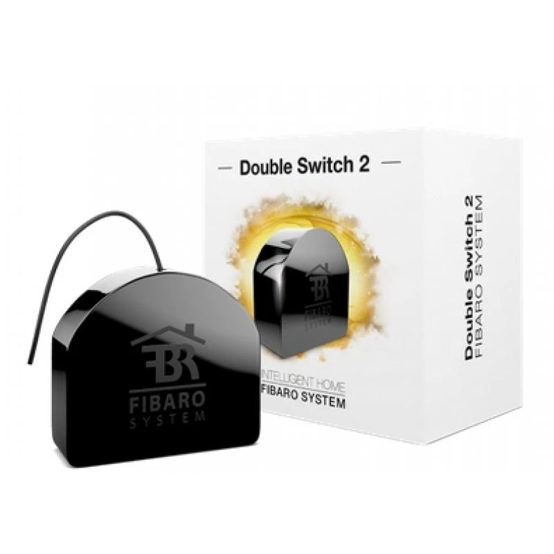 Elektriskais relejs Fibaro FIBEFGS-223 Melns — 230 V AC, 10 A, IP20, 42×38×20 mm