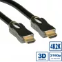 ROLINE HDMI Ultra HD with Ethernet - HDMI mit Ethernetkabel - HDMI (M) bis HDMI (M) - 10 m - Doppelisolierung - Schwarz - 4K Unterstützung (11.04.5685