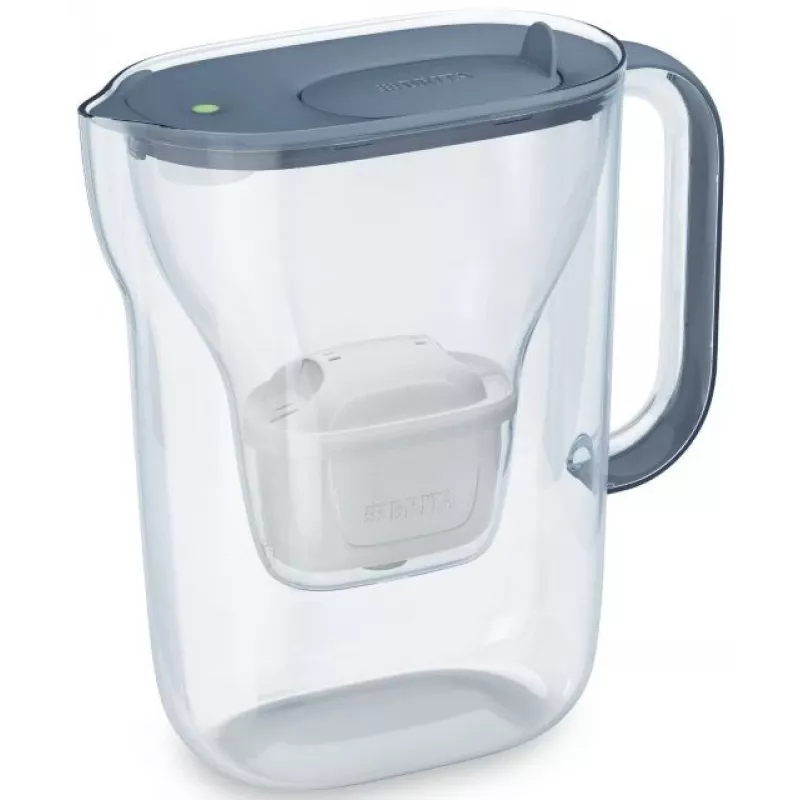 BRITA ūdens filtra krūze Style Essential Graphite ar 4 MAXTRA Pro filtriem, 2,4 L tvertne, 1,4 L filtrēts