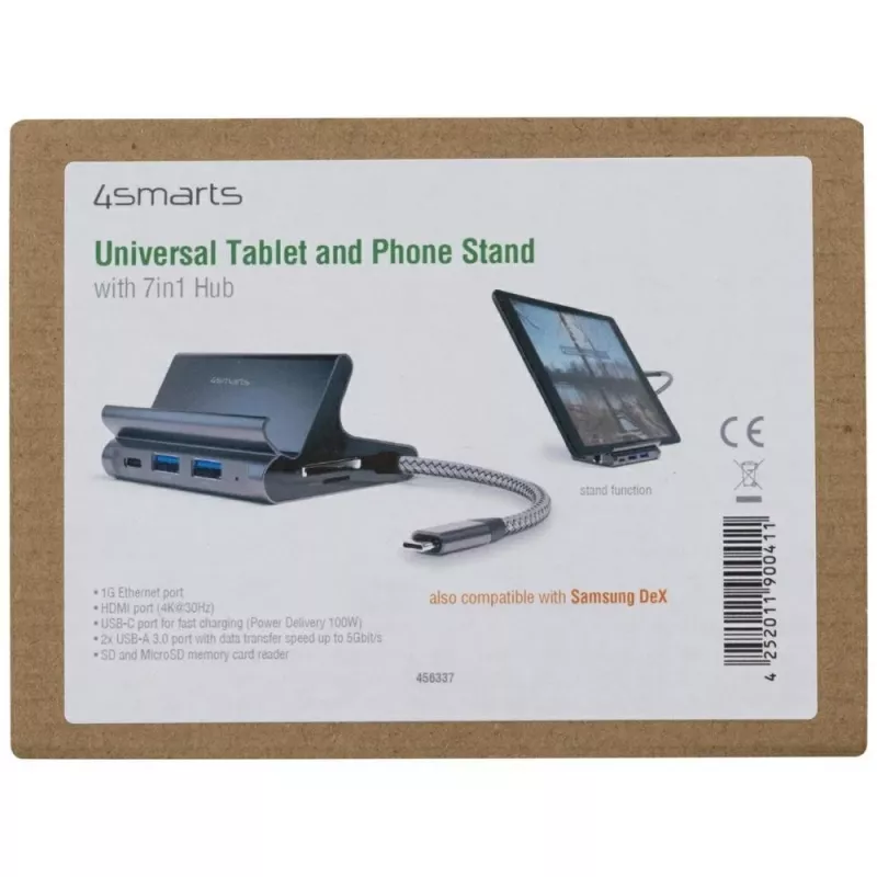 Turētājs planšetdatoram/viedtālrunim 7in1 Dex HDMI/RJ45
