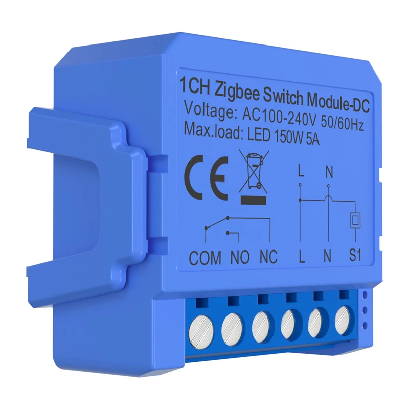 1-kanāla ZigBee slēdža modulis Avatto ZWSM16-DC32V-1, bezsprieguma kontakts, DC 32V