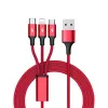 UNITEK C4049RD USB kabelis 1,2 m USB A USB C/Micro-USB B/Lightning Sarkans