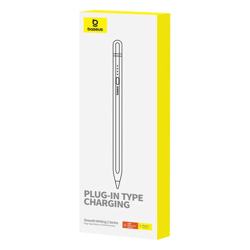 Stylus Baseus Smooth Writing Series uzlāde caur Lightning pieslēgvietu, balts