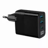 Gembird TA-UC-PDQC30LCD-BK-02 mobilās ierīces lādētājs Universāls Melns AC Ātrā uzlāde Iekštelpām