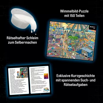 detektīv-puzle “Die drei Kids: Vorsicht Glibberfalle” (150 gab.)