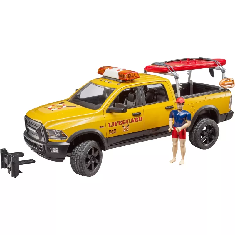 Toy lifeguard vehicle with figure BRUDER 02506 — ABS plastic, recommended age 4+