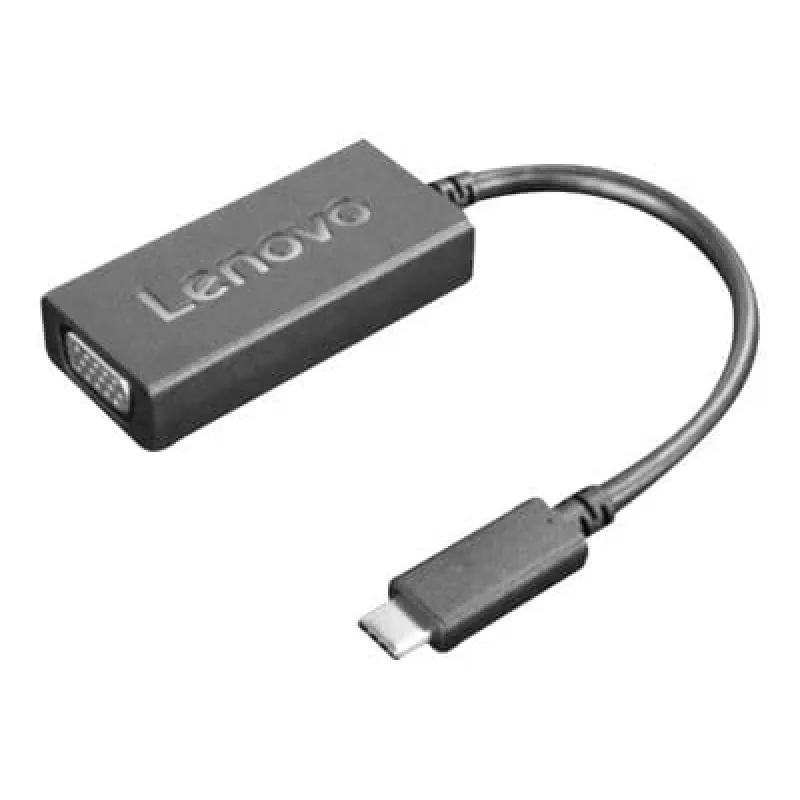 Lenovo 4X90M42956 video adaptera kabelis VGA (D-Sub) USB Type-C melns