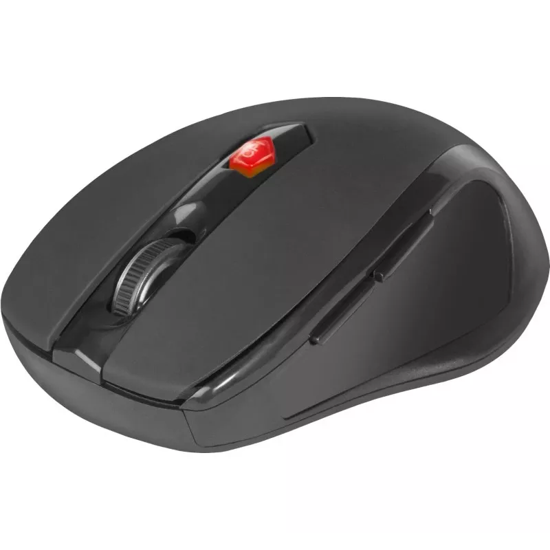 Bezvadu RF optiskā labās rokas pele DEFENDER ULTRA MM-315 — 1600 DPI, 6 pogas, USB uztvērējs, melna