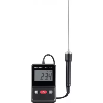 VOLTCRAFT PTM-200 iespiešanas termometrs Mērīšanas diapazons temperatūra -200 līdz 200 °C Zondes tips Pt1000 kontakta mērīšana (VC-12920030)