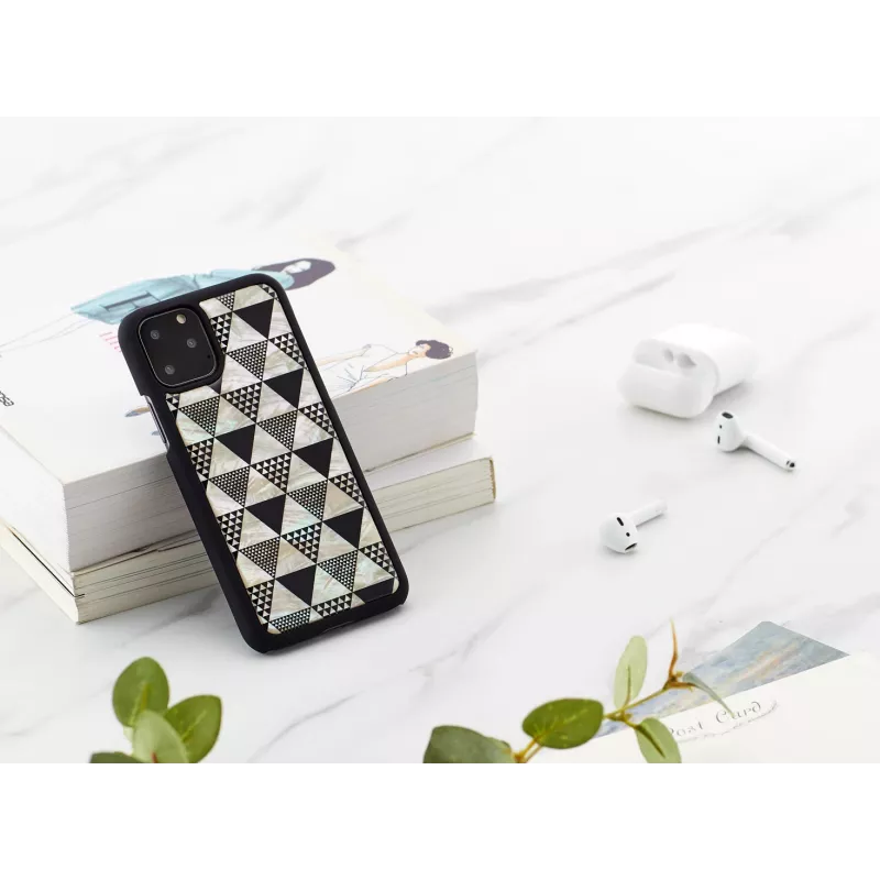 Telefona vāciņš iKins priekš iPhone 11 Pro — melns piramīdas dizains