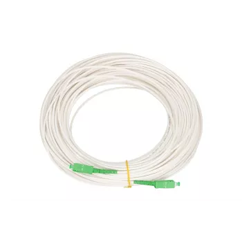 Patchcord Extralink SC/APC–SC/APC vienmoda G.657.A2 3 mm vienkāršs LSOH 10 m, balts