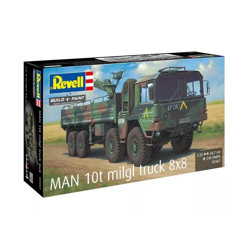 Plastmasas modelēšanas komplekts REVELL Man 10T Milgl 8x8 Truck 1/35 mērogā