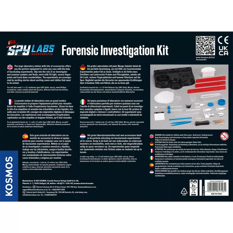 Spy Labs Incorporated Forensic Investigation Kit, detektīvu komplekta starptautiskā versija