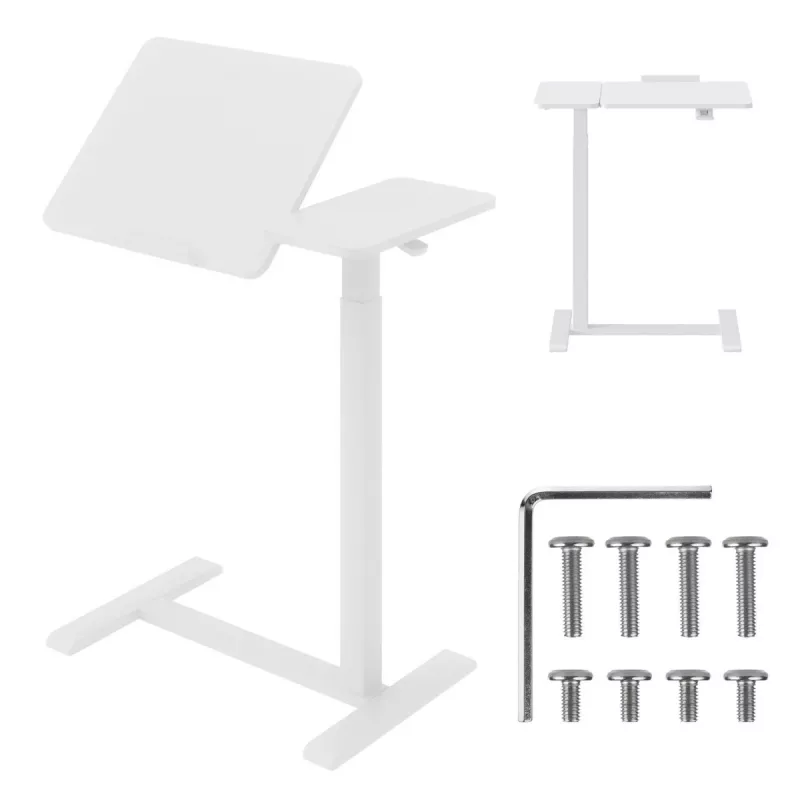 Maclean mobilais galds/klēpjdatora statīvs, balts, augstuma regulēšana 76-109 cm, maks. 30 kg, MC-120 W