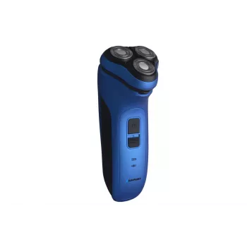 Blaupunkt MSR401 Vīriešu skuveklis ar rotējošām galviņām un trimmeri, melns - zils (MSR401)