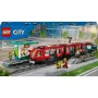 LEGO City pilsētas tramvaja un stacijas lomu spēles būvēšanas komplekts bērniem ar rotaļu tramvaju, dāvana zēniem un meitenēm no 7 gadu vecuma, kuriem patīk transportlīdzekļi
