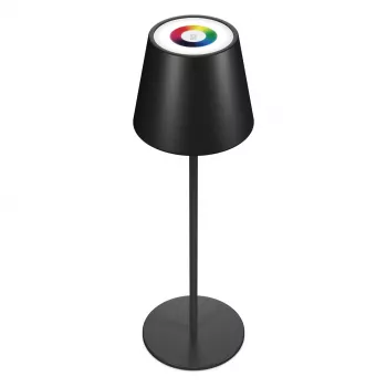 LED galda lampa RealPower TableLight 360 RGB 3W melna