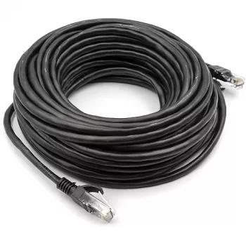Kabelis Cat5E UTP, 15m, Melns