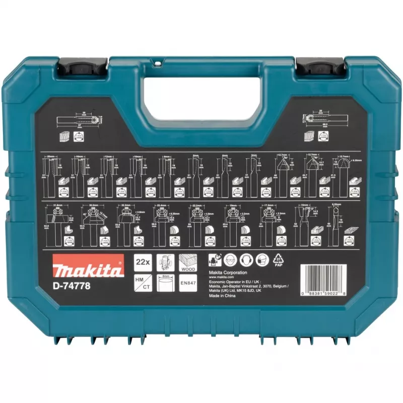 Makita D-74778 frēzes Frēžu komplekts
