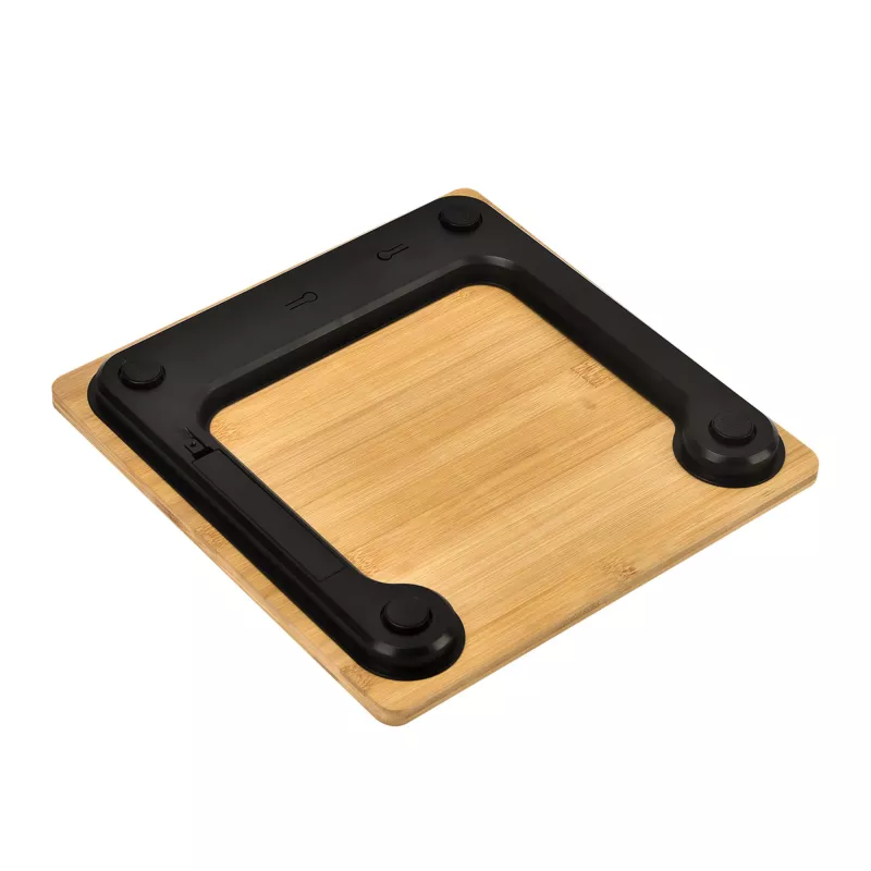 Elektroniskie personālie svari Jata HBAS1489 — 180 kg ietilpība, 100 g precizitāte, 10,2 cm LCD, bambusa platforma