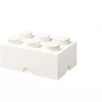 LEGO Storage Brick 6 , Uzglabāšanas kaste Balta