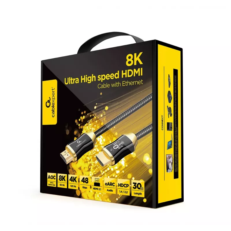 HDMI kabelis Gembird CCBP-HDMI8K-AOC-30M 30m 48 Gbit/s Melns