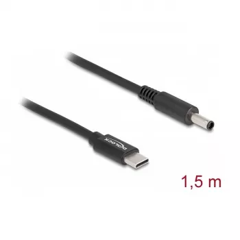 DeLOCK klēpjdatora uzlādes kabelis USB Type-C vīrišķais uz Dell 4.5 x 3.0 mm vīrišķais 1,5 m 20 V
