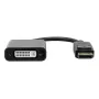 DisplayPort–DVI adapteris Garbot 20cm vīr./sievišķais melns, 20 cm kabelis, DisplayPort vīrišķais uz DVI sievišķo