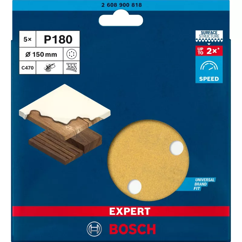 Bosch 2 608 900 818 rotējošā instrumenta slīpēšanas/slīpēšanas piederums Koks Slīploksne