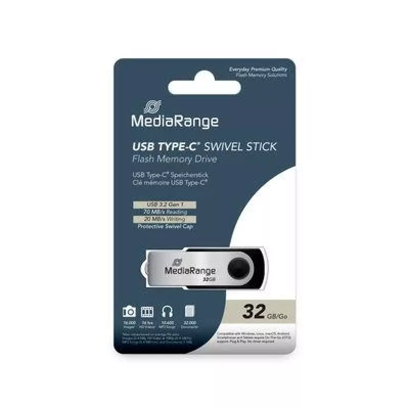ATMIŅAS DISKS FLASH USB-C 32GB/MR1952 MEDIARANGE