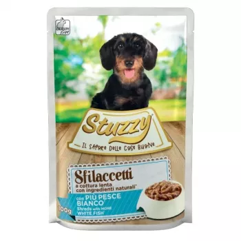 STUZZY Sfilaccetti ar baltas zivs gaļu - mitrā barība suņiem - 100g