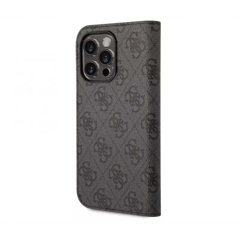 GUESS | Grāmatas vāciņš | Apple | iPhone 14 Pro Max | Gumija/Silikons | Melns