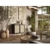 JUTA 2D kumode 100x39.5x90 melns + linol calabria