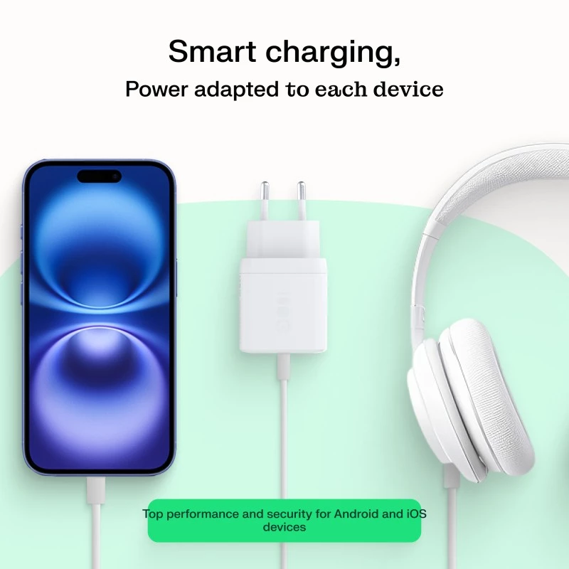 Strāvas adapteris zaļa Cell PowerSource Solo30 30W balts — USB-C lādētājs, 30W jauda
