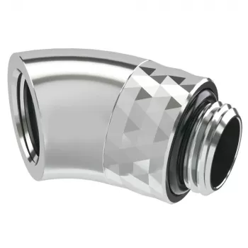 Barrow Dazzle Adapter TDWT45-B01 SS 45° G1/4 collu tēviņš uz G1/4 collu mātīte rotējams sudraba