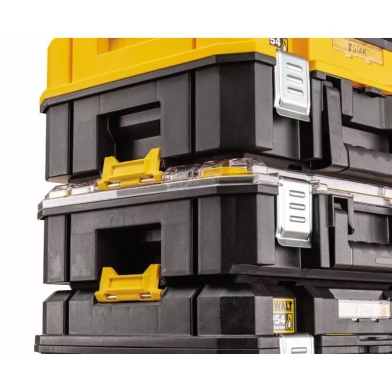 Instrumentu kaste DeWalt DWST83343-1 — alumīnijs/plastmasa, ūdensnecaurlaidīga, verams vāks, bloķējama, 1 nodalījums, 440×333×323 mm