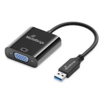 MediaRange MRCS230 video kabeļa adapteris 0,2 m USB Type-A VGA D-Sub Melns