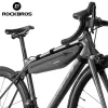 Rockbros AS-052 pelēks ūdensnecaurlaidīgs velosipēda rāmja somiņa