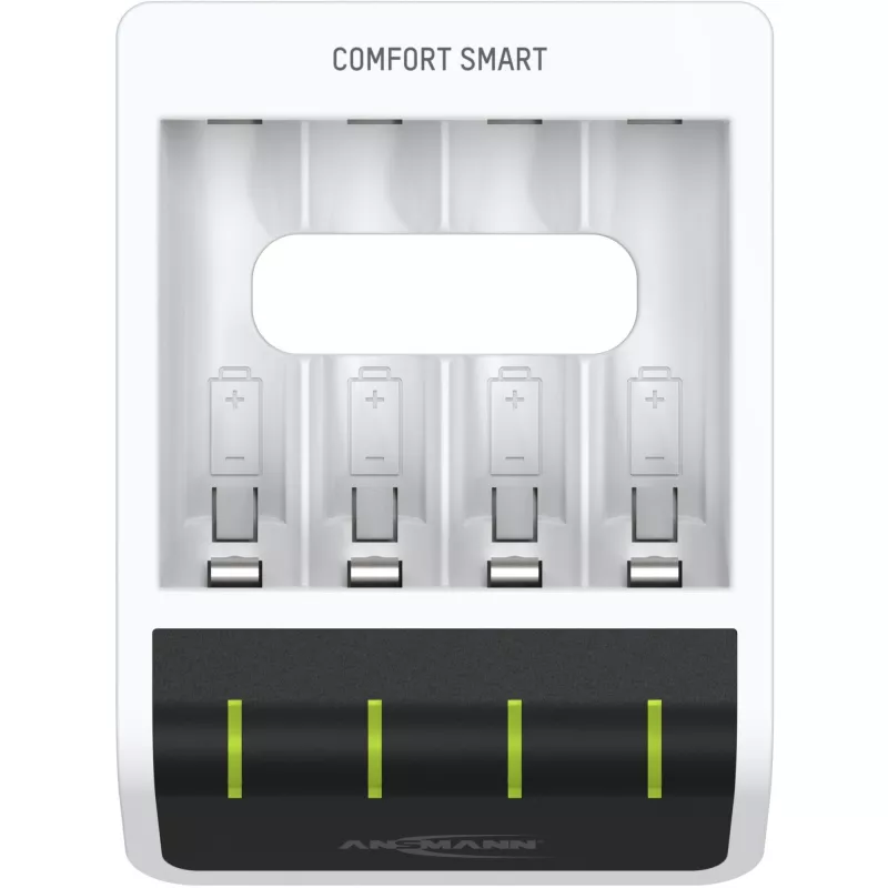 Bateriju lādētājs Ansmann Comfort Smart mājsaimniecības baterijām USB
